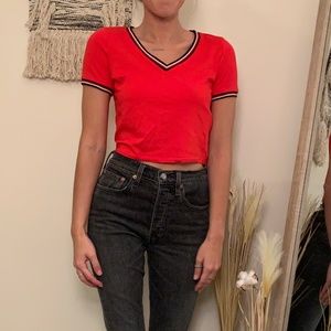 NWT Forever 21 Red Crop T Shirt - S
